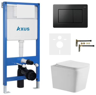 Комплект инсталляции Axus 011D с унитазом Axus 2303 и кнопкой 097LB