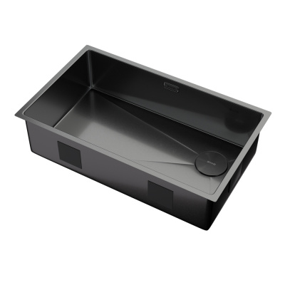 Кухонная мойка Zorg Zerox U/IF Side SF 75х45 PVD Gunblack