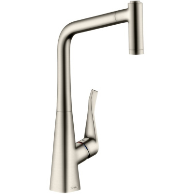 Смеситель с выдвижным изливом Hansgrohe Metris M71 2jet 14820800