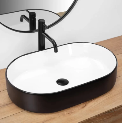 Умывальник Rea Nadia 60 Black Matt White U8781