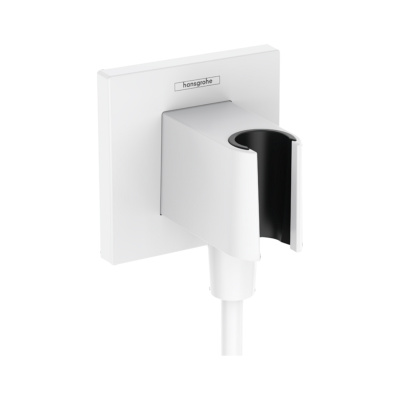 Подключение душевого шланга Hansgrohe Fixfit E 26889700 с держателем