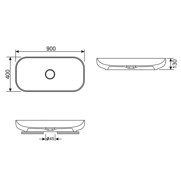 Накладная раковина Wellsee Croquis 150310000