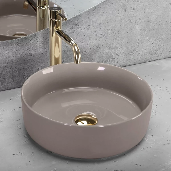 Умывальник Rea Sami Beige Shiny U6382