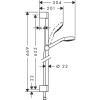 Душевой гарнитур Hansgrohe Croma Select S 1jet EcoSmart 26565400