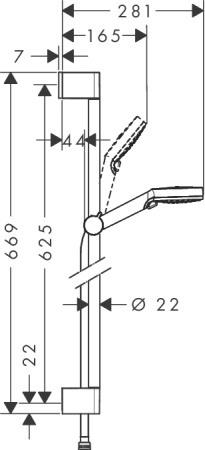 Душевой гарнитур Hansgrohe Crometta 2jet Vario 26532400