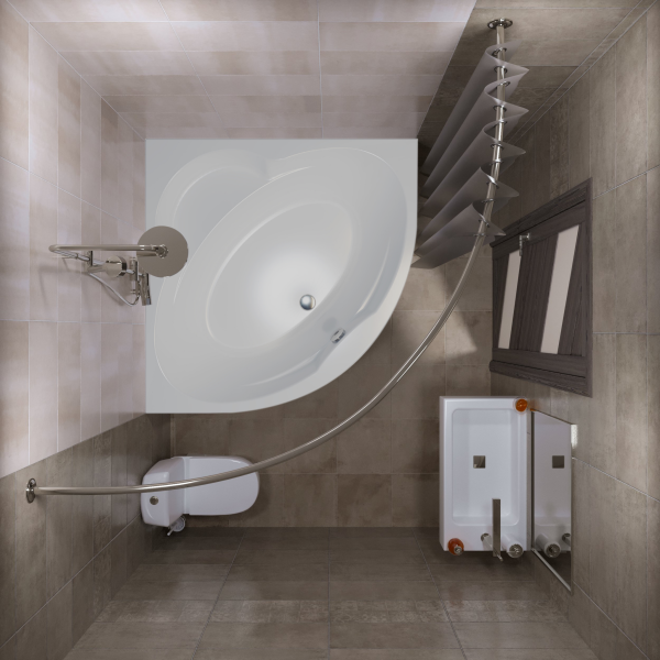 Карниз Triton Троя полукруглый 150х150 см