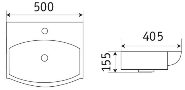 Умывальник CeramaLux 78014CMB