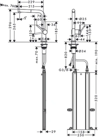 Смеситель Hansgrohe Talis 72809670