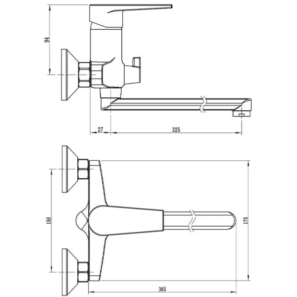 Смеситель для ванны с душем Esko Budapest BT31A