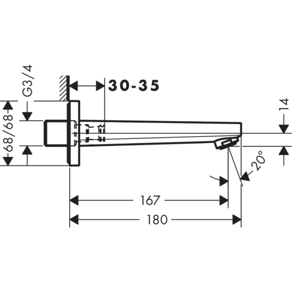 Излив Hansgrohe Metropol 32542000