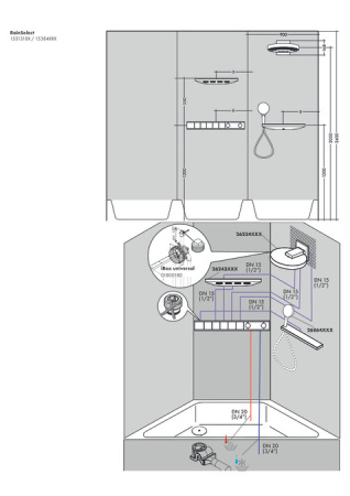 Смеситель встраиваемый термостатический Hansgrohe RainSelect 15384700