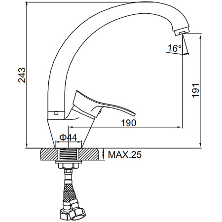 Смеситель Ledeme 5914-B