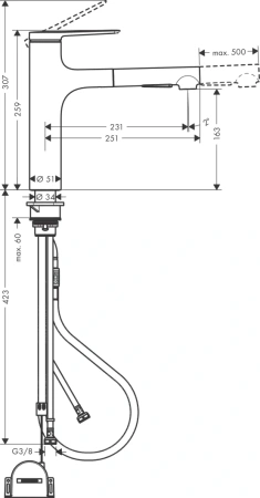 Смеситель Hansgrohe Zesis 74804800