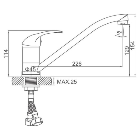 Смеситель Ledeme 4915
