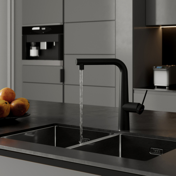 Смеситель для кухни под фильтр с выдвижным изливом Iddis Pure PURBLPFi05N