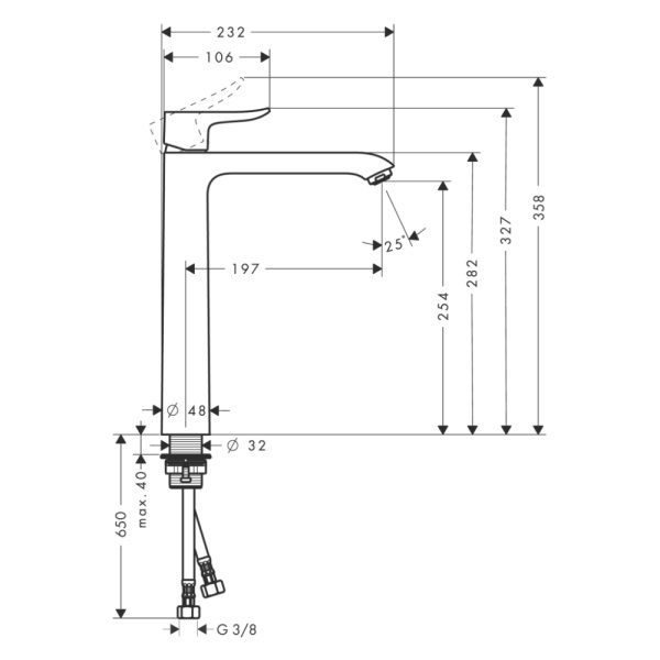 Смеситель Hansgrohe Metris 200 31185000