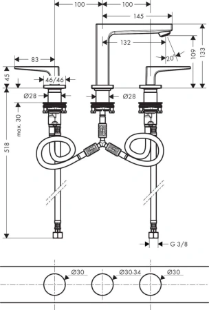 Смеситель Hansgrohe Metropol 74514000