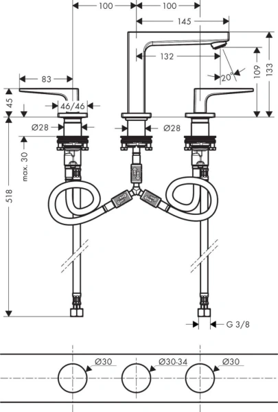 Смеситель Hansgrohe Metropol 74514000