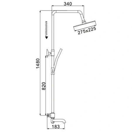 Душевая система термостатическая Rose R3536