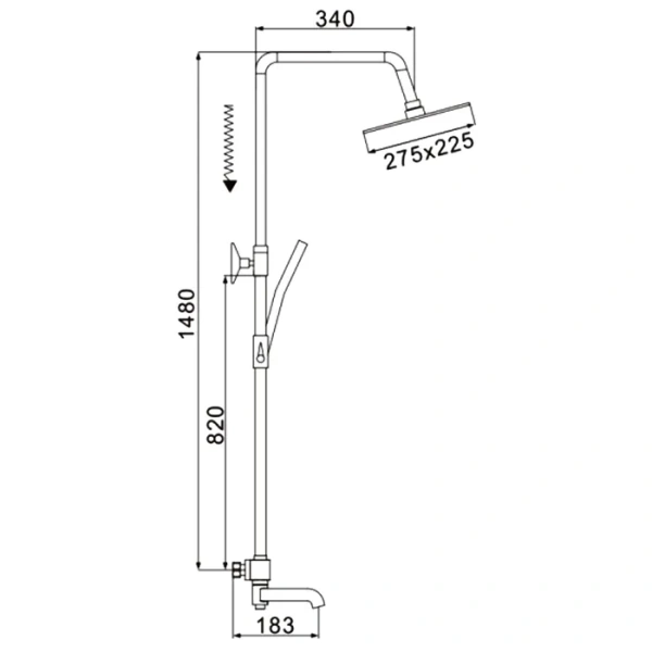 Душевая система термостатическая Rose R3536