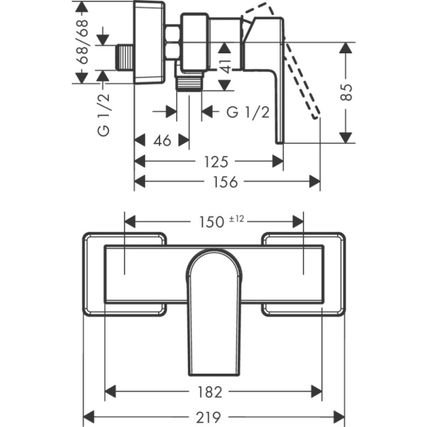 Смеситель Hansgrohe Vernis Shape 71656000