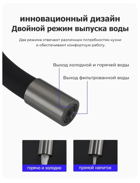 Смеситель с краном для питьевой воды Gappo G4395-36 Смеситель с краном для питьевой воды Gappo G4395-36