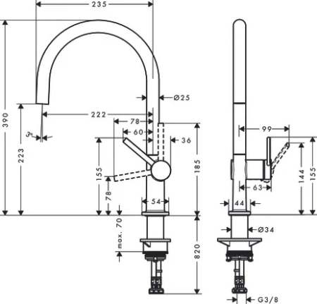 Смеситель Hansgrohe Talis 72804800