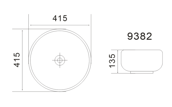 Умывальник Axus 40х40 9382