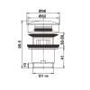 Донный клапан Rose RS01C