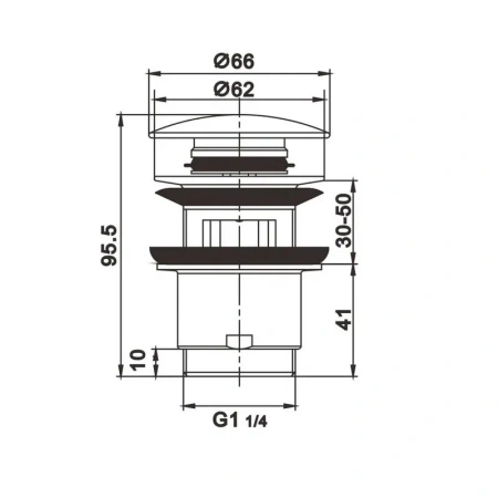 Донный клапан Rose RS01C