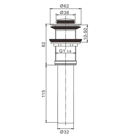 Донный клапан Rose RS13