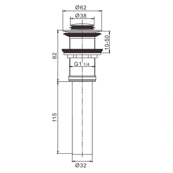 Донный клапан Rose RS13