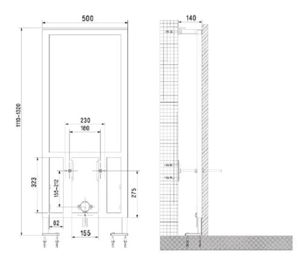 Инсталляция для биде VitrA Frame Инсталляция для биде VitrA Frame