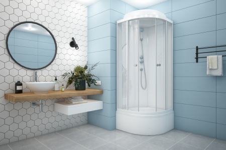 Душевая кабина Метакам Classic V3 (прозрачное стекло) 90x90