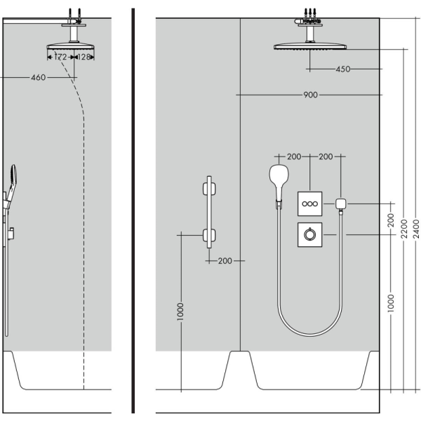 Тропический душ Hansgrohe Rainmaker Select 2jet 24004600