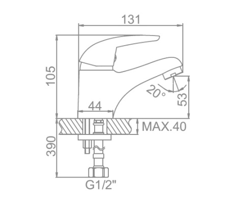 Смеситель Ledeme 1038-B