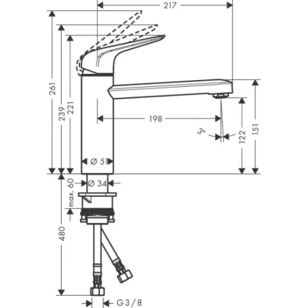 Смеситель Hansgrohe Logis 71864000