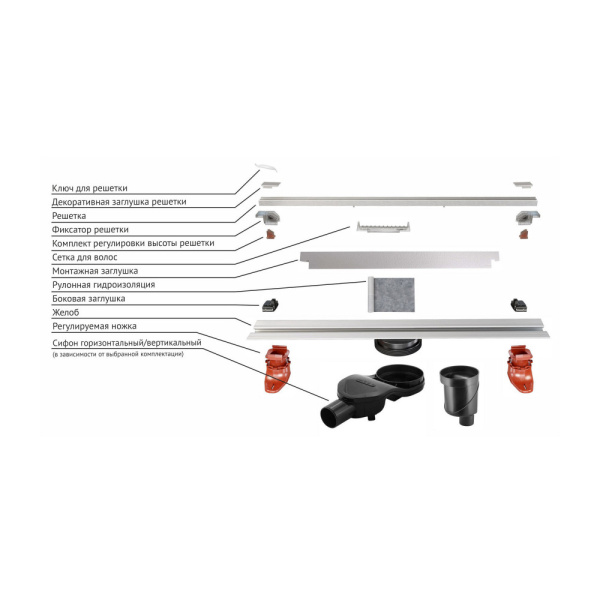 Душевой лоток BERGES SUPER Slim 60 black
