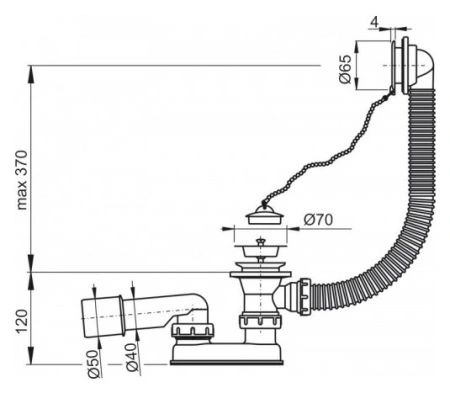 Сифон AlcaPlast A501
