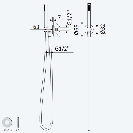Душевой гарнитур Bruma Leaf 1455914SR