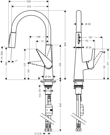 Смеситель Hansgrohe Talis 72813000