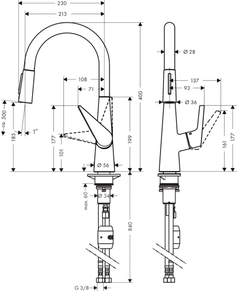 Смеситель Hansgrohe Talis 72813000