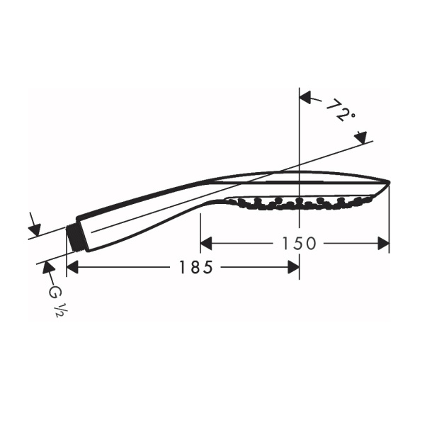 Душевая лейка Hansgrohe Raindance Select Е 150 3jet EcoSmart 26551400