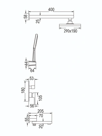 Душевая система Rose R2835T