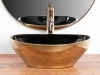 Умывальник Rea Sofia in Black Gold U4527