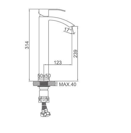 Смеситель Ledeme L71117B
