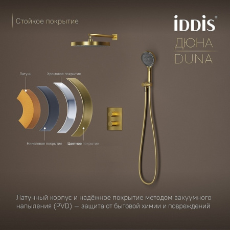 Душевая система встраиваемая термостатическая Iddis Duna DUNMG0Ti67