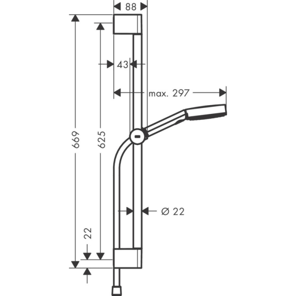 Душевой гарнитур Hansgrohe Pulsify Relaxation 105 3jet EcoSmart 24161000