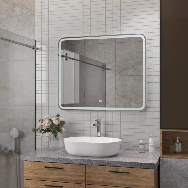 Зеркало Continent Russo LED 80/100 80х70