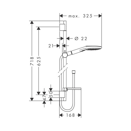 Душевой гарнитур Hansgrohe Raindance Select E 3jet 26620000 с мыльницей